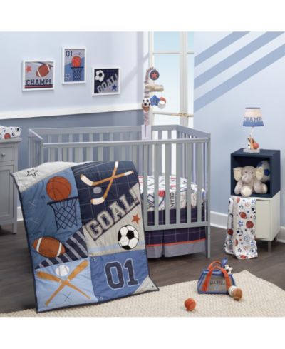 Lambs & Ivy набор из 3 предметов для детской кроватки Baby Sports Football/Basketball