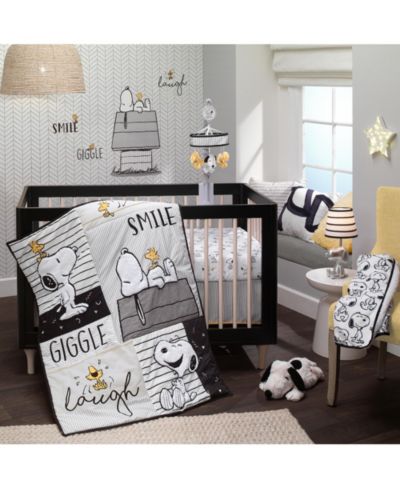 Комплект постельного белья для детской кроватки Lambs & Ivy Classic Snoopy, 3-Piece