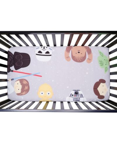 Lambs & Ivy Детская натяжная простыня для кроватки Star Wars Galaxy, Yoda/Darth Vader/R2D2