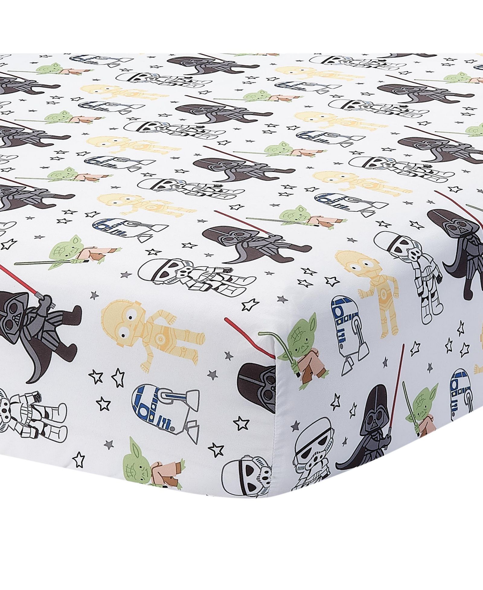 Lambs & Ivy Lambs and Ivy Star Wars Classic Fitted Crib/Toddler Sheet - Yoda/Darth Vader