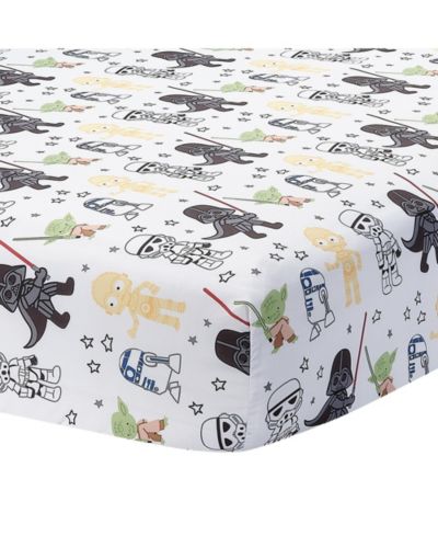 Lambs & Ivy Lambs and Ivy Star Wars Classic Fitted Crib/Toddler Sheet - Yoda/Darth Vader