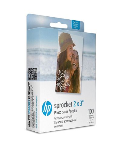 Фотобумага HP Sprocket 2x3" Premium Zink Sticky Back, 100 листов