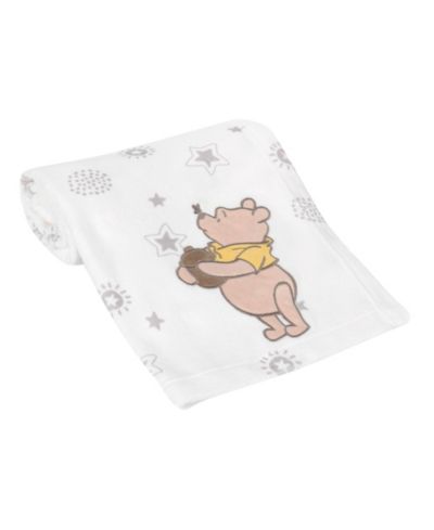Lambs & Ivy Lambs and Ivy Disney Baby WINNIE THE POOH Cream Fleece Appliqued Baby Blanket