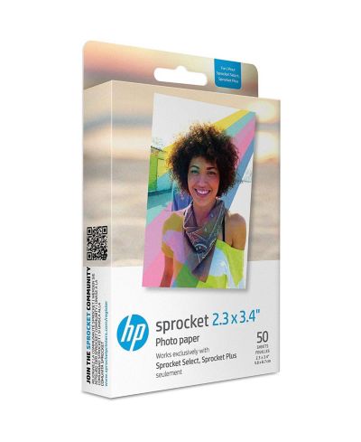 Фотобумага HP Sprocket 2.3x3.4" Premium Zink Sticky Back 50 Sheets