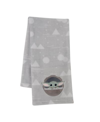 Детский флисовый плед Lambs & Ivy Star Wars Mandalorian The Child/Baby Yoda, Gray