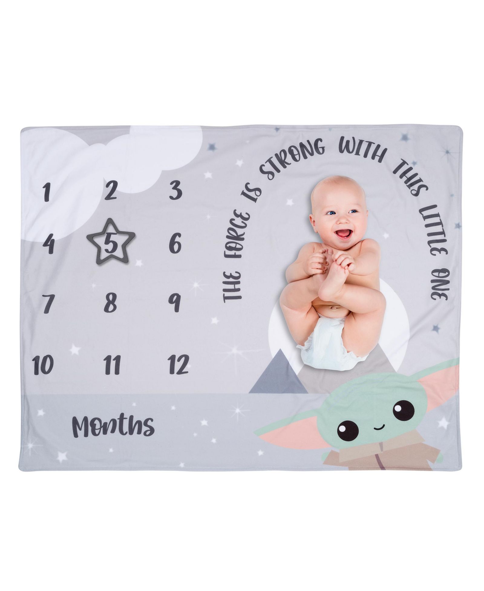 Детский флисовый плед Lambs & Ivy Star Wars The Child/Grobu/Baby Yoda с звездой