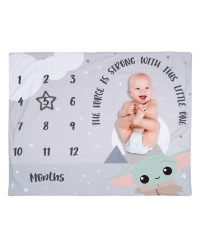 Детский флисовый плед Lambs & Ivy Star Wars The Child/Grobu/Baby Yoda с звездой