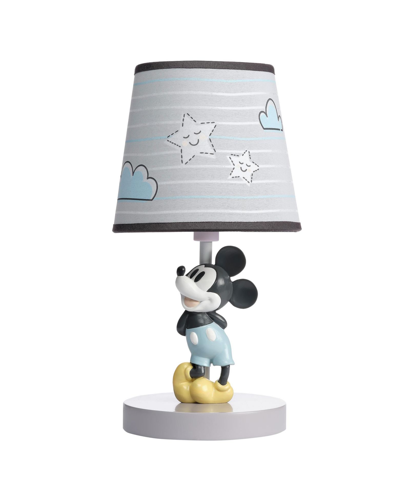 Lambs & Ivy Ночник Mickey Mouse Disney с абажуром и лампочкой, серый