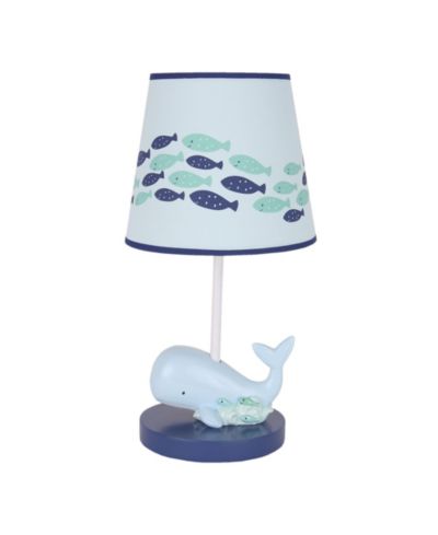 Детский светильник Lambs and Ivy Oceania Blue Ocean/Sea/Nautical с абажуром и лампочкой