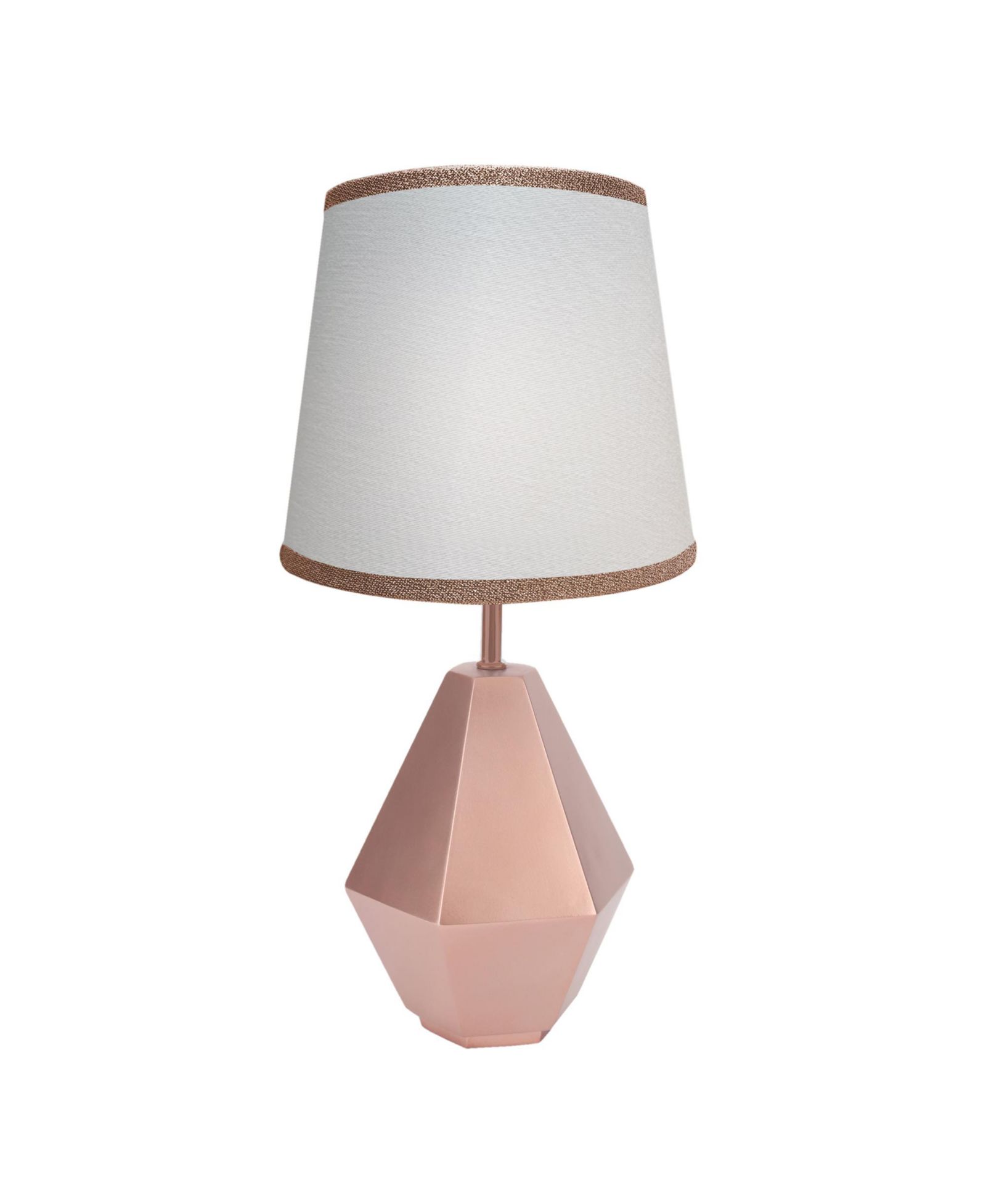 Lambs and Ivy Лампа для детской Rose Gold Modern Hexagon с абажуром и лампочкой