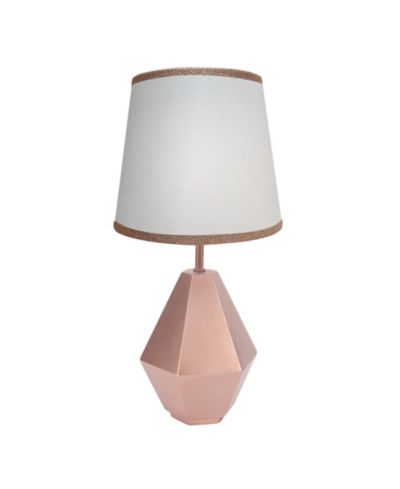 Lambs and Ivy Лампа для детской Rose Gold Modern Hexagon с абажуром и лампочкой