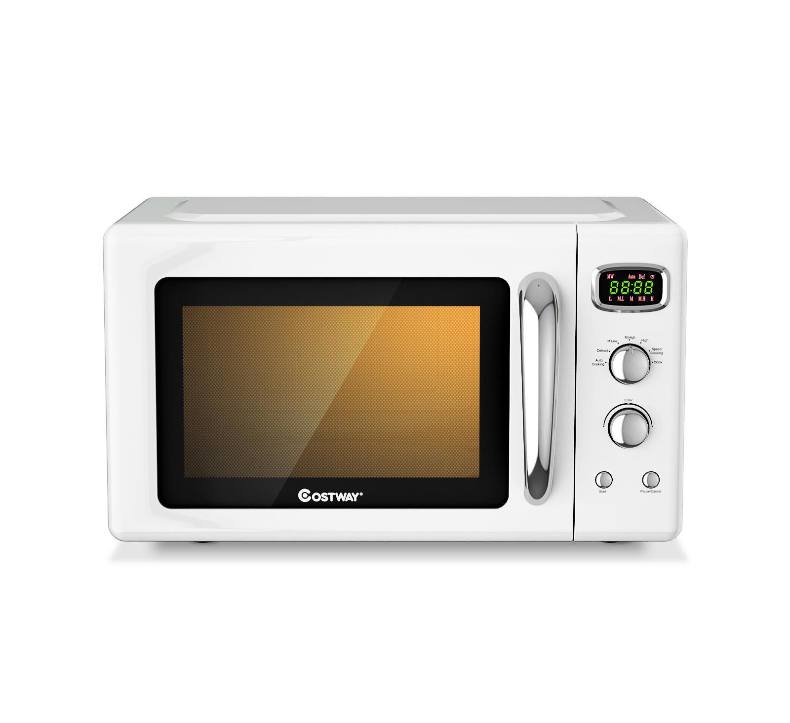 Costway 0.9Cu.ft. Retro Countertop Compact Microwave Oven 900W