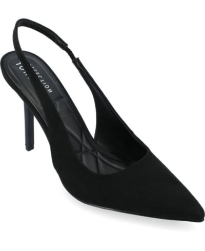 Journee Collection Women's Elenney Pointed Toe Slingback Pumps