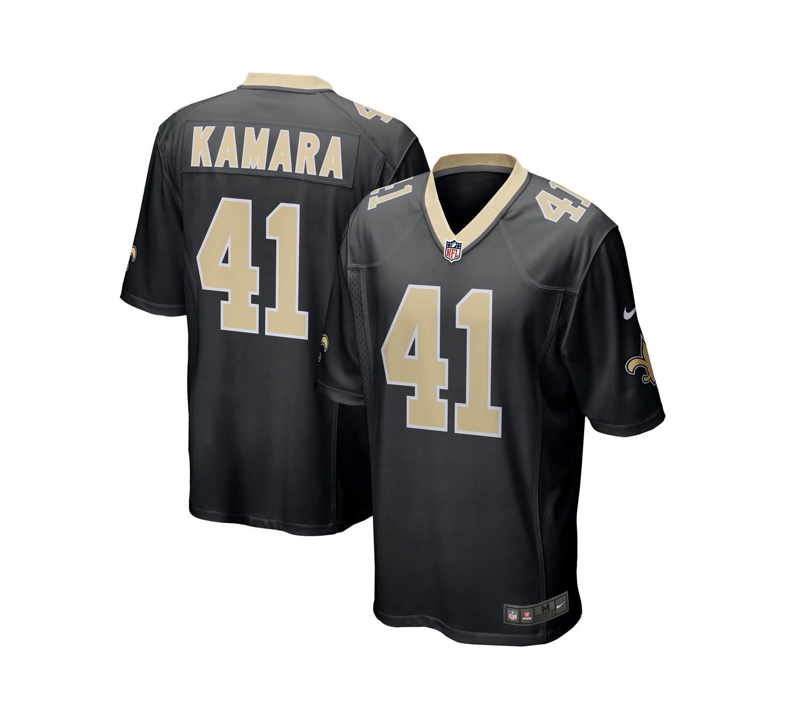 Мужская джерси Nike Alvin Kamara Black New Orleans Saints