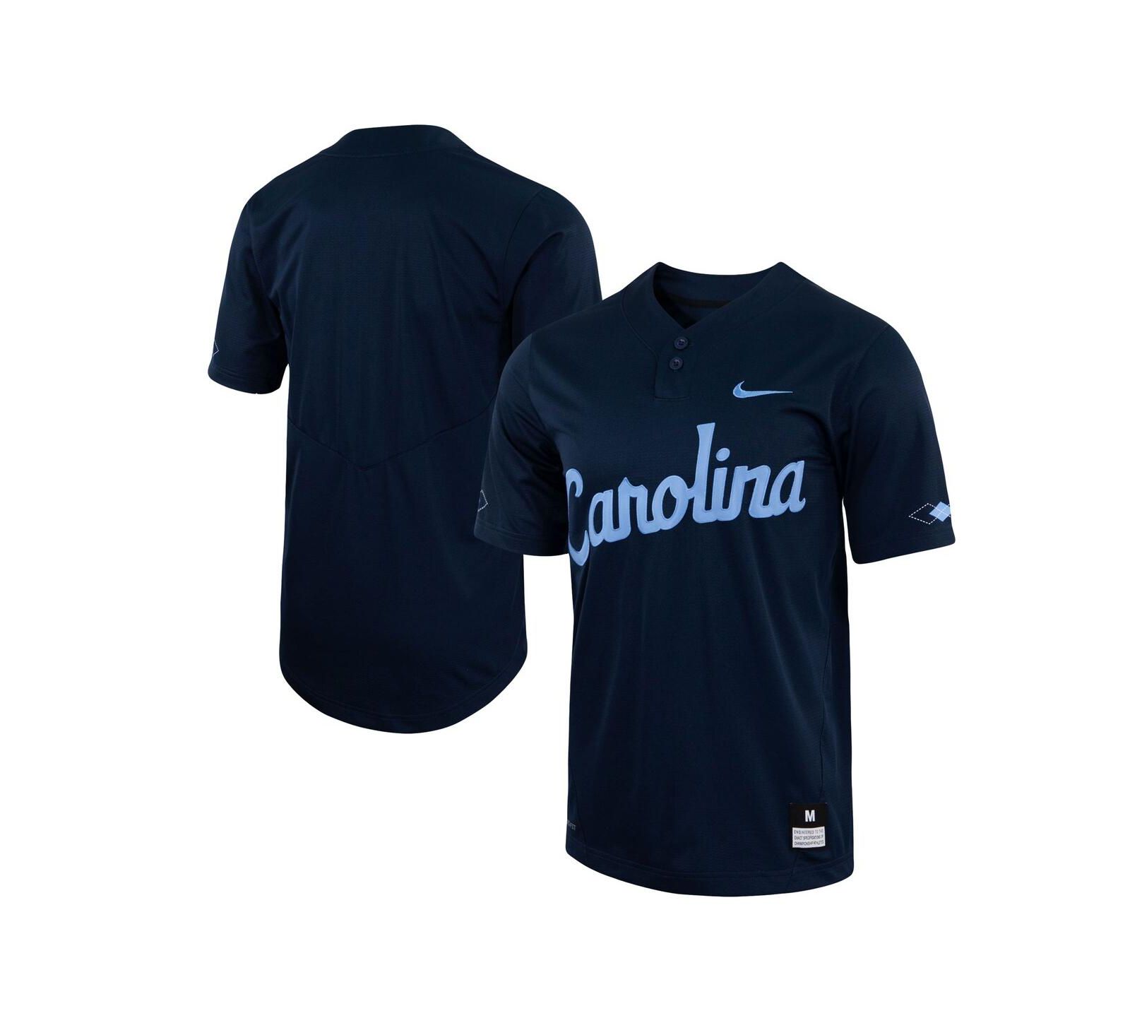 Мужская бейсбольная джерси Nike Navy North Carolina Tar Heels, реплика, на двух пуговицах