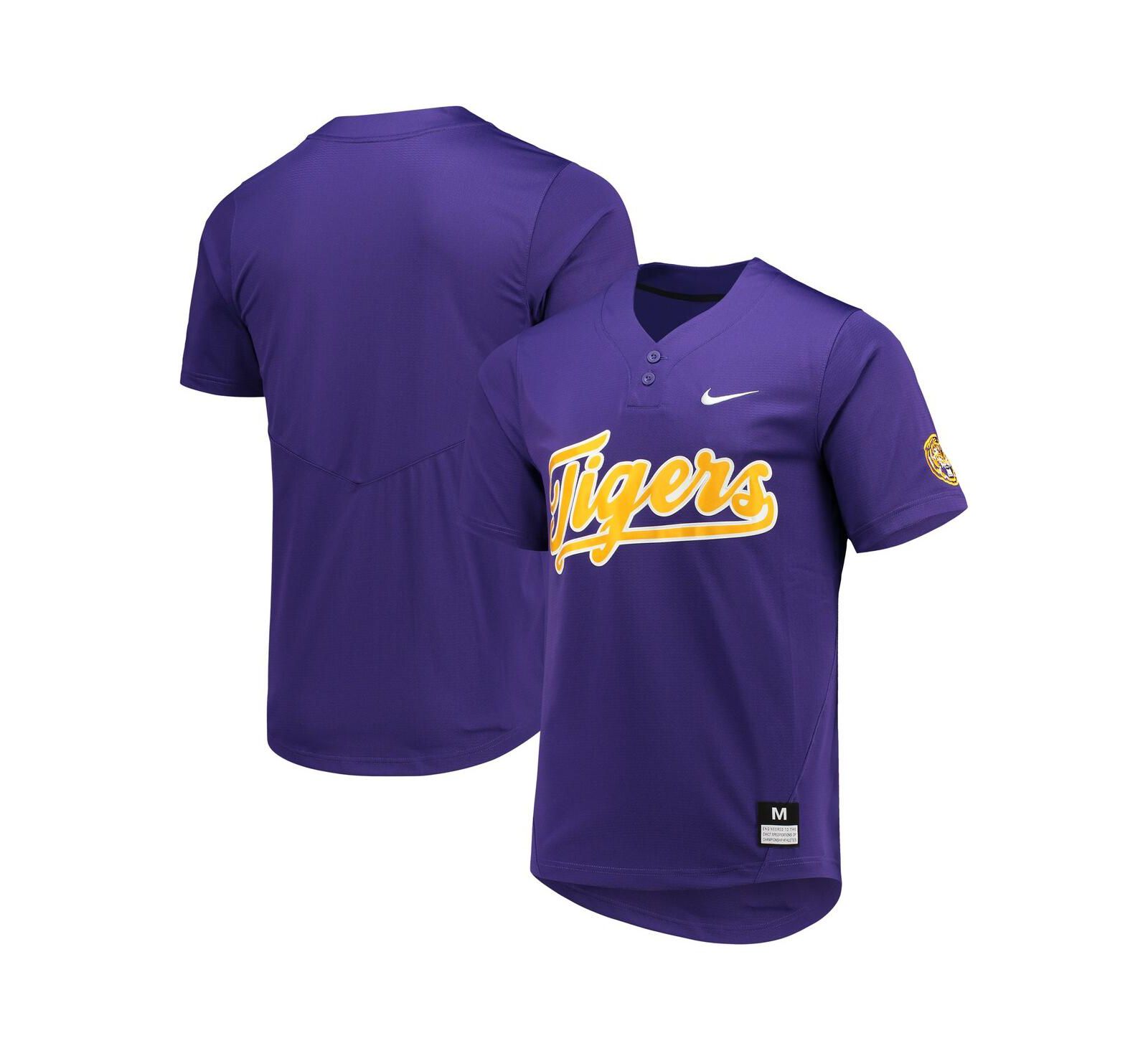 Men's and Women's Nike Purple LSU Tigers Two-Button Replica Softball Jersey