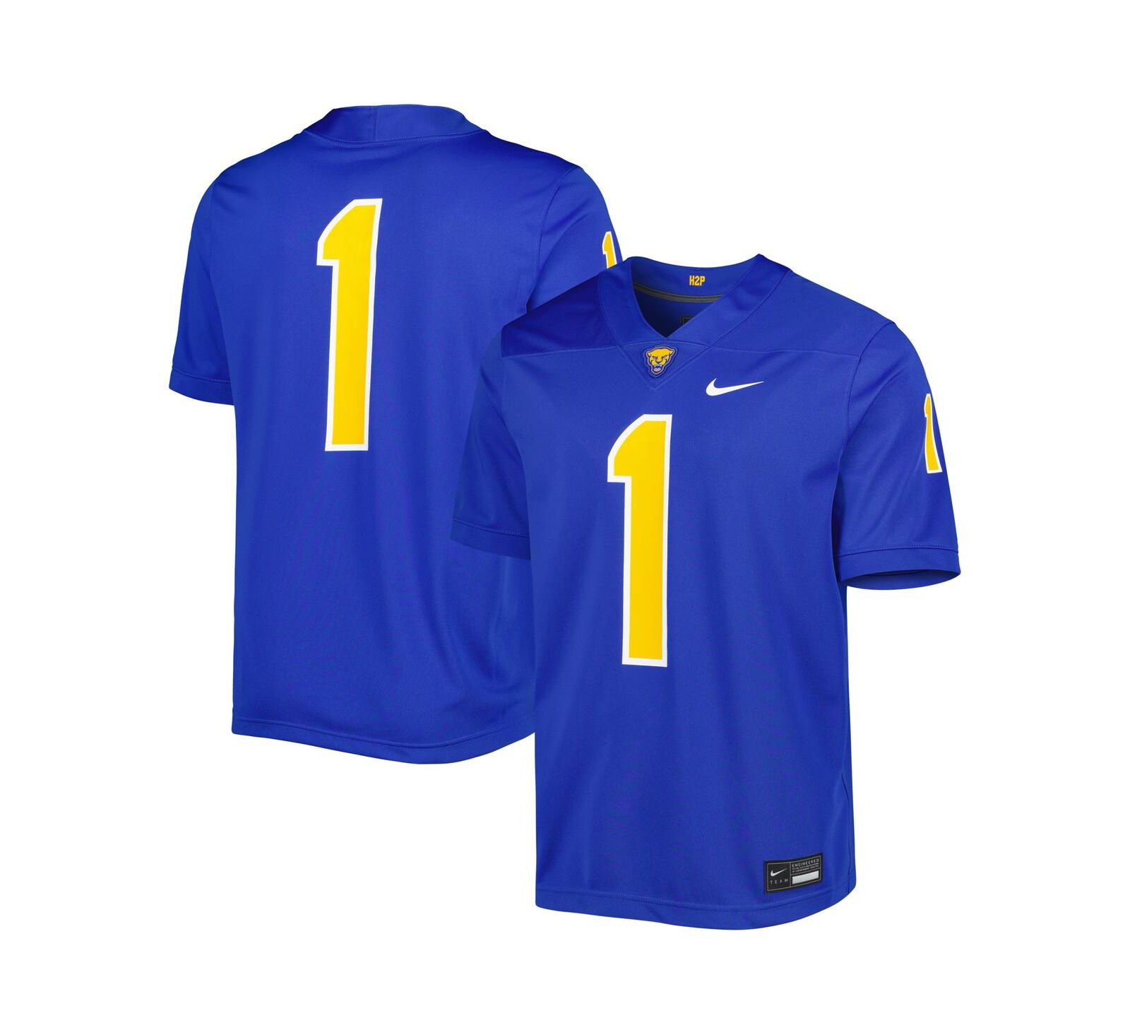 Мужская футбольная джерси Nike #1 Royal Pitt Panthers Untouchable