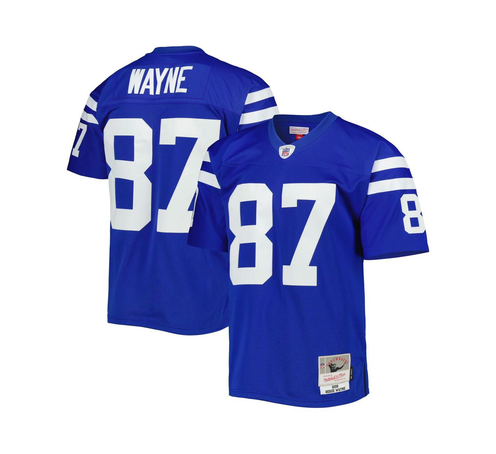Мужская джерси Mitchell & Ness Reggie Wayne Royal Indianapolis Colts 2006 Legacy Replica