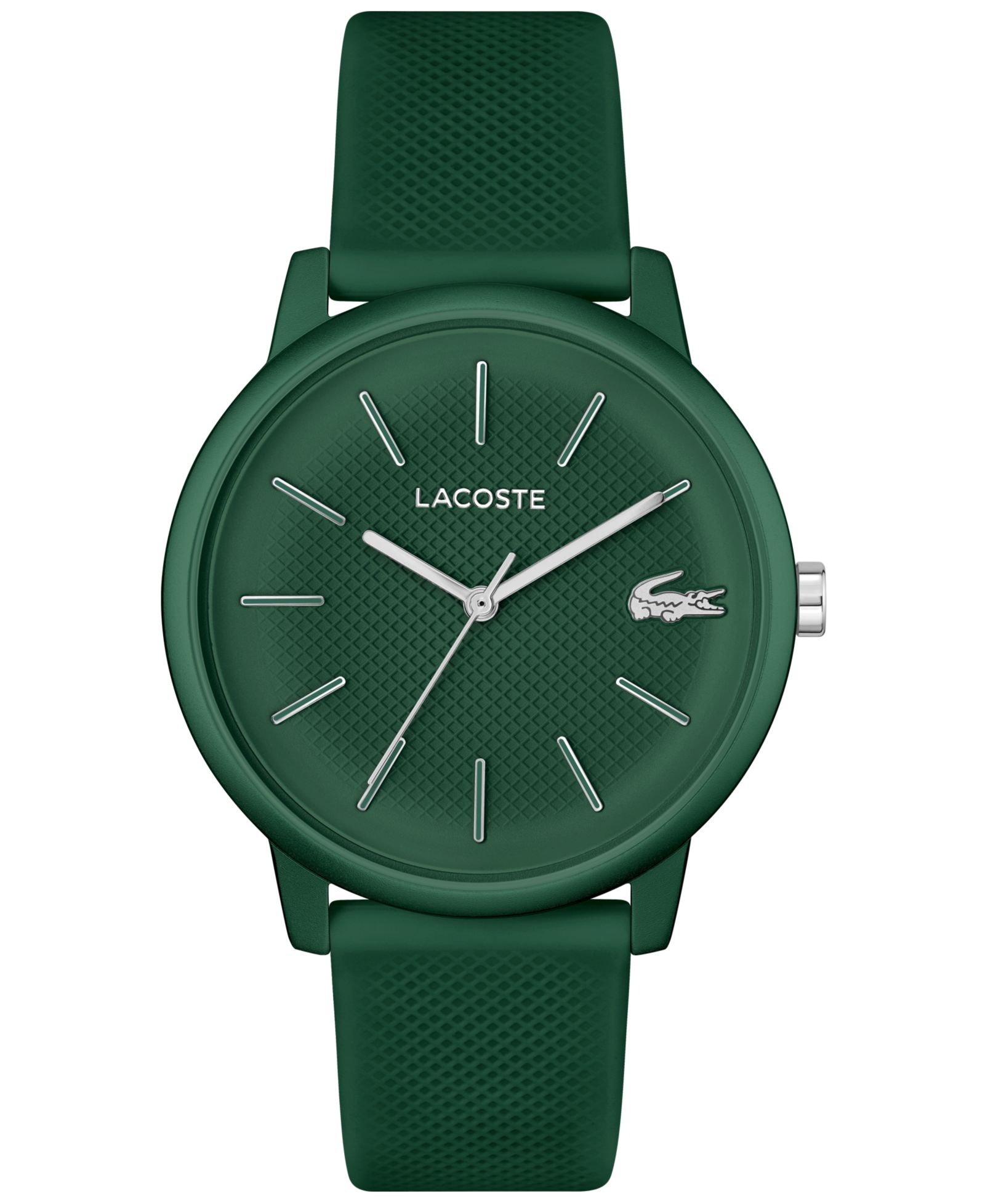LACOSTE Men's L 12.12 Move Green Silicone Strap Watch 42mm