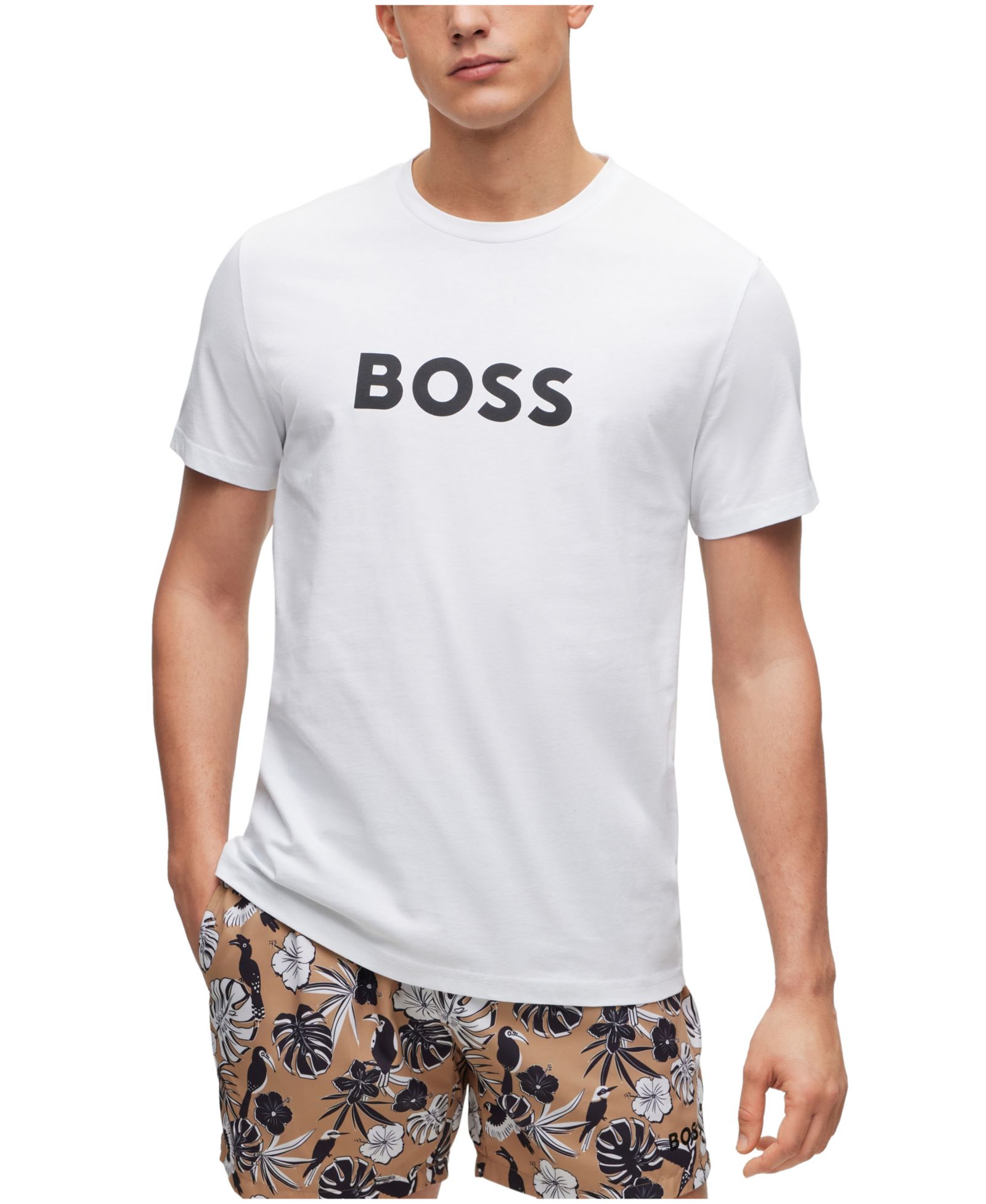 Футболка BOSS by Hugo Boss Men's Cotton-Jersey Regular-Fit