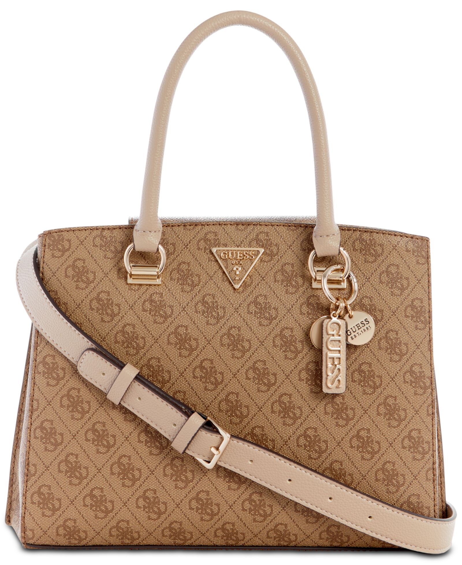 GUESS Noelle Girlfriend Medium 4G Basique Monogram Satchel