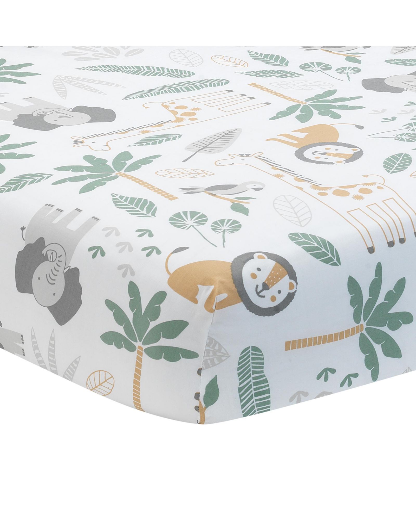 Детская хлопковая наматрацель Lambs & Ivy Jungle Friends Safari Animals