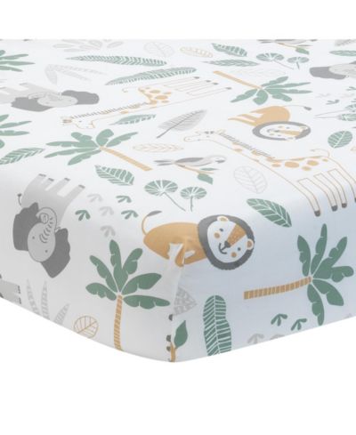 Детская хлопковая наматрацель Lambs & Ivy Jungle Friends Safari Animals