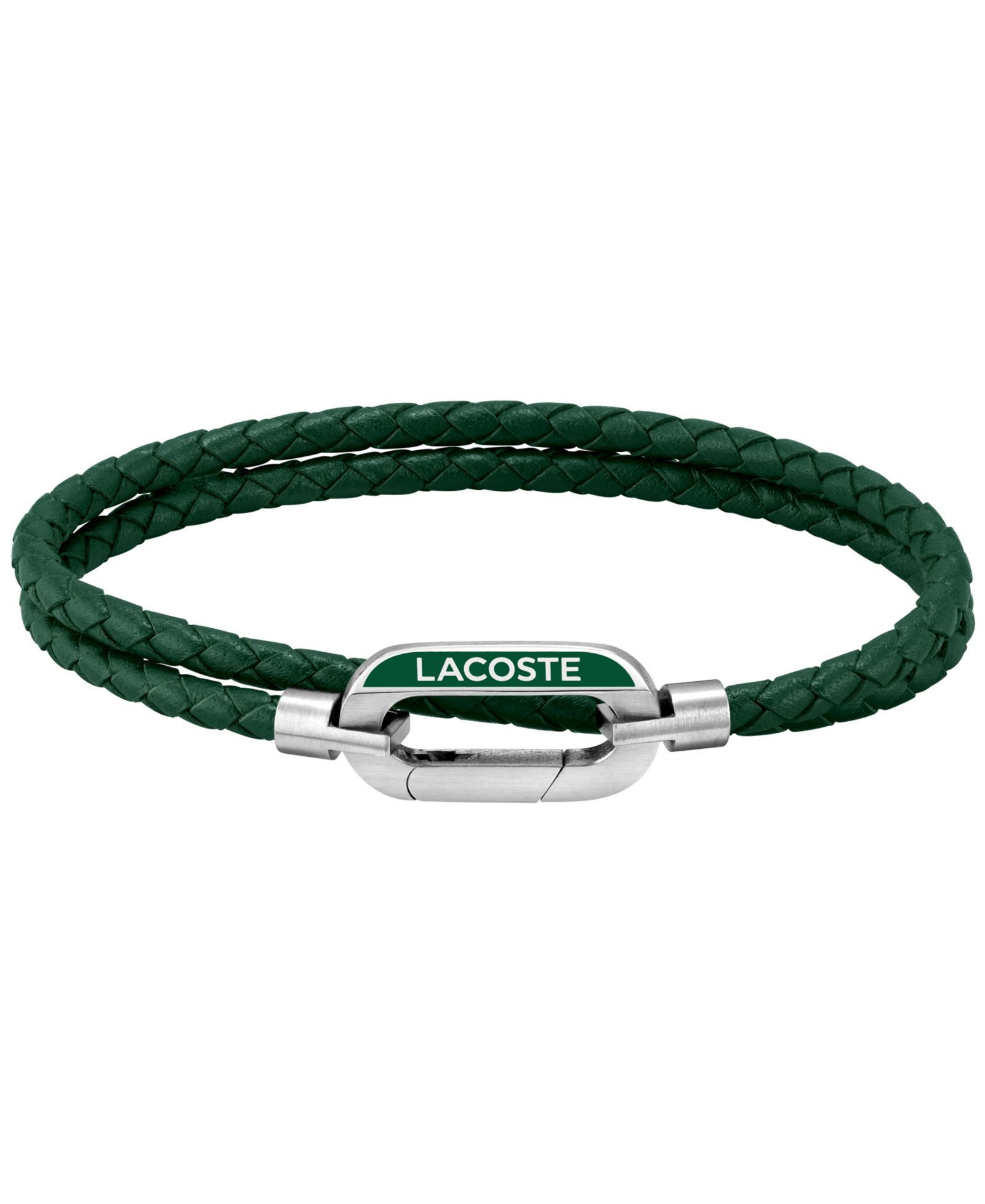 Мужской кожаный плетеный браслет Lacoste