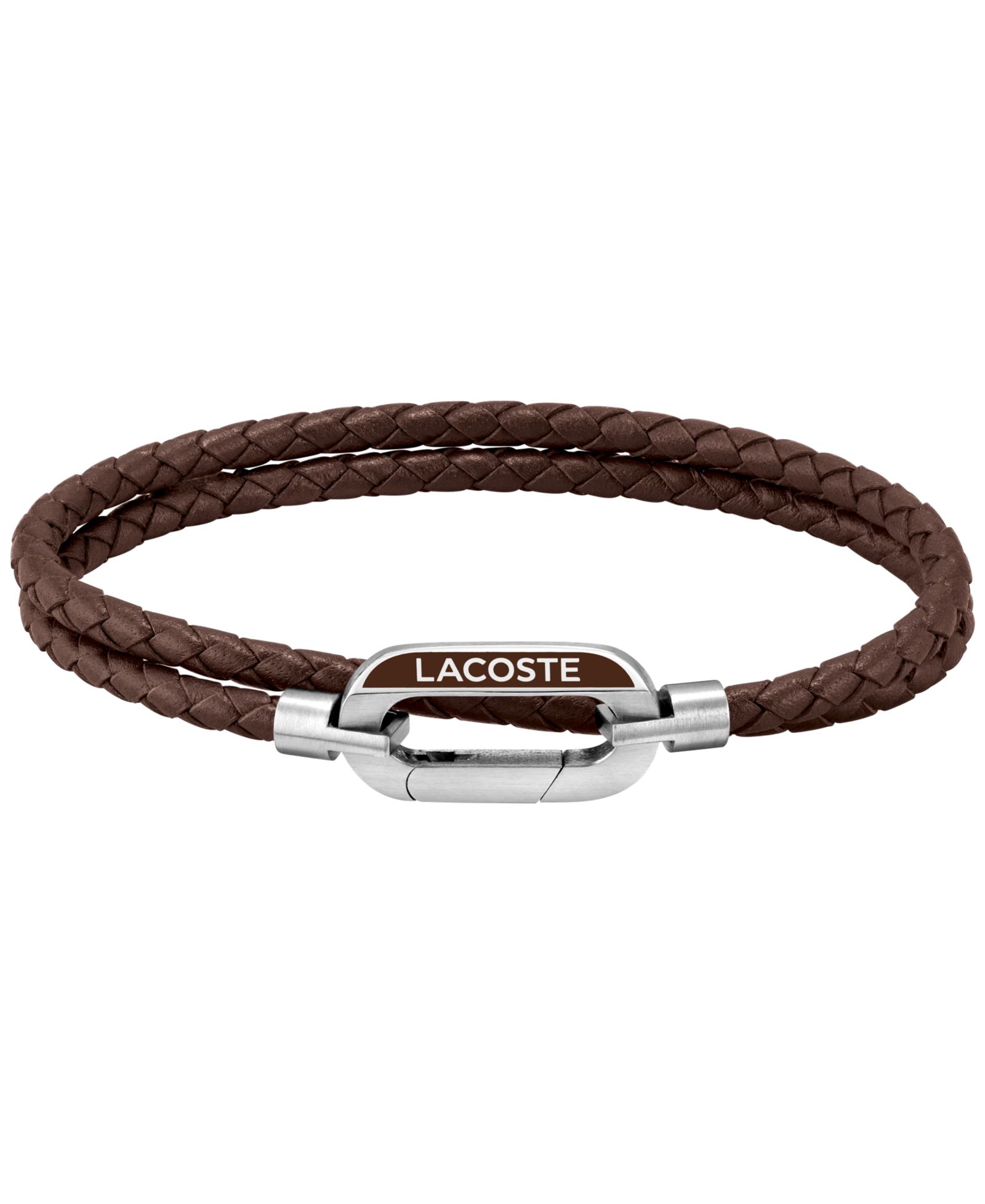 Lacoste Мужской браслет из плетеной кожи
