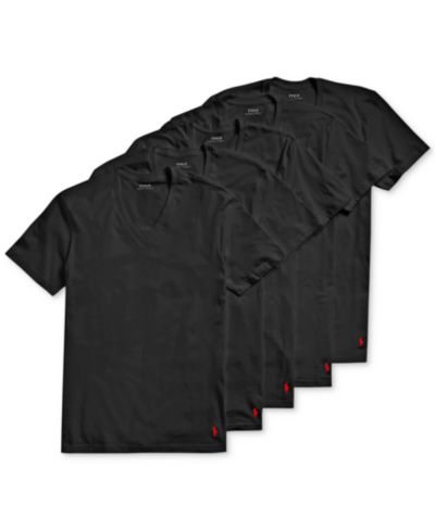 Polo Ralph Lauren Мужские майки Classic-Fit V-Neck, упаковка 5 шт.