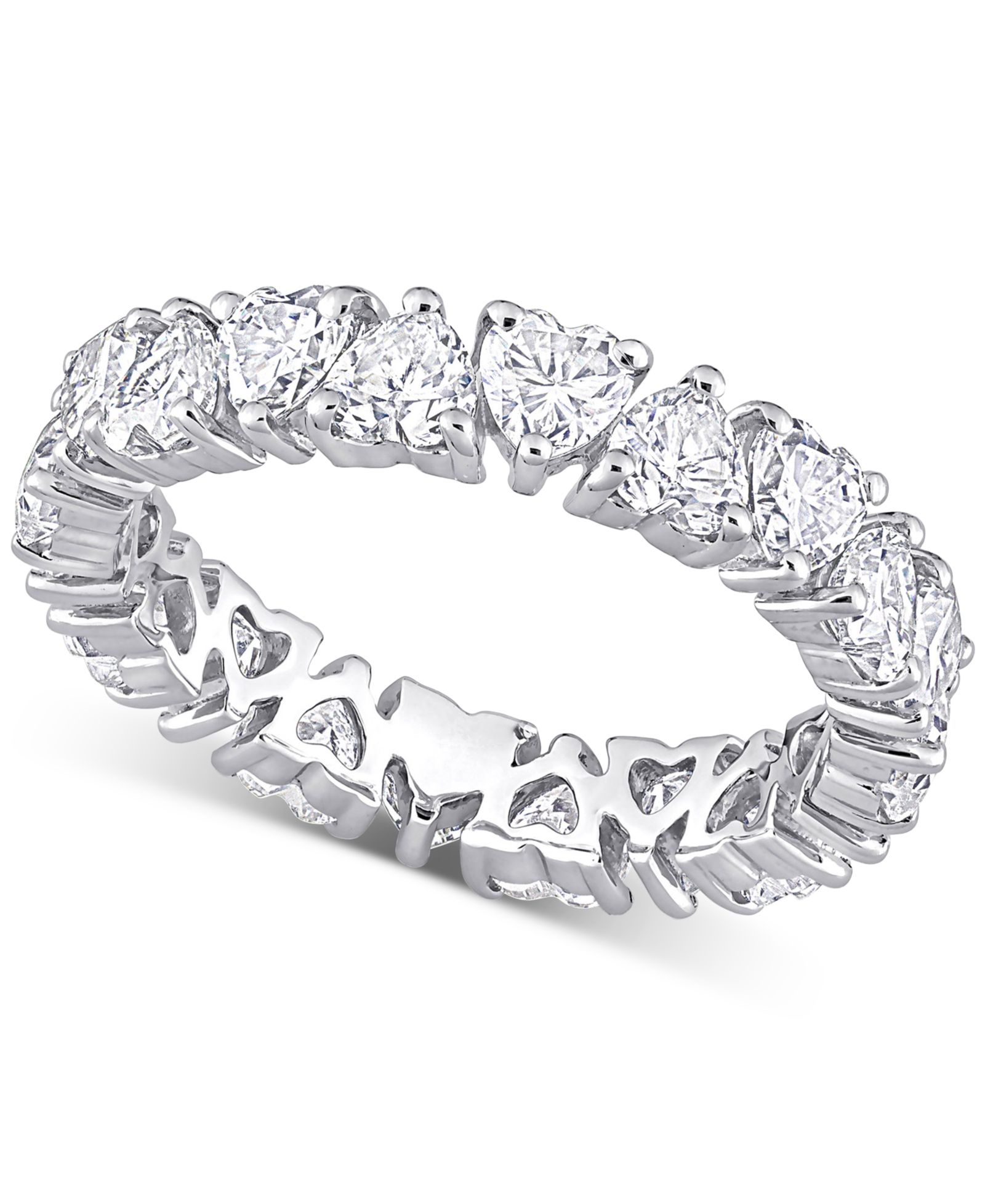 Кольцо с сердечком из Moissanite (3-3/8 ct. t.w.) в стерлинговом серебре