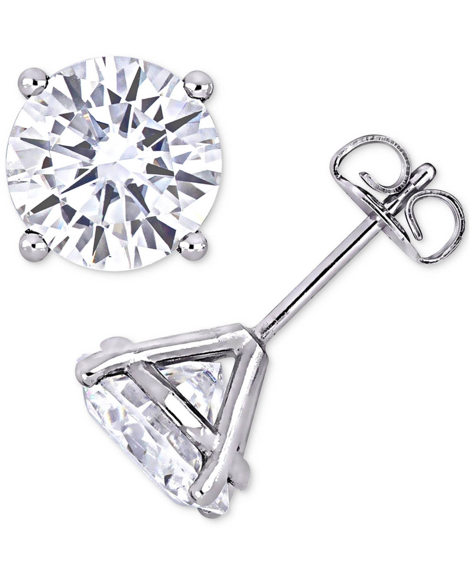 Lab-Created Moissanite Stud Earrings (4 ct. t.w.) in 14k White Gold