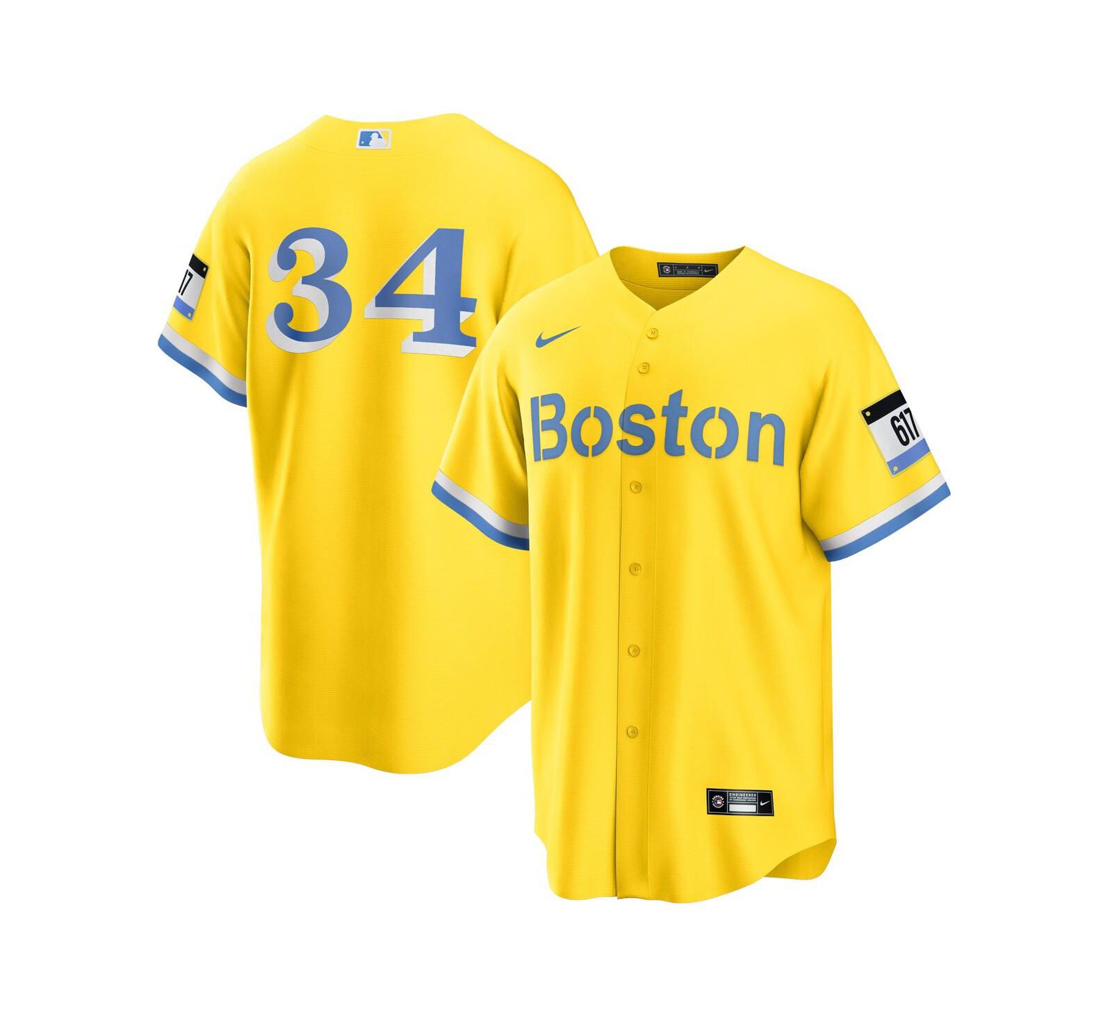 Men's Nike David Ortiz Gold Boston Red Sox Retired Player City Connect Replica Jersey