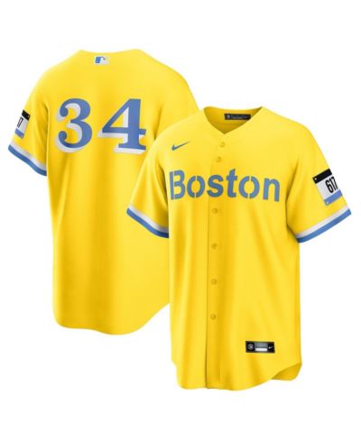 Мужская джерси Nike David Ortiz Gold Boston Red Sox Retired Player City Connect Replica