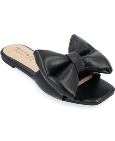 Journee Collection Женские босоножки Fayre Oversized Bow с плоской подошвой