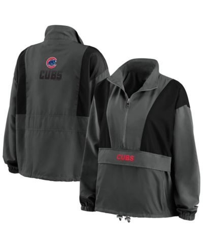 Женская ветровка WEAR by Erin Andrews Chicago Cubs, угольно-серый цвет, с полумолнией