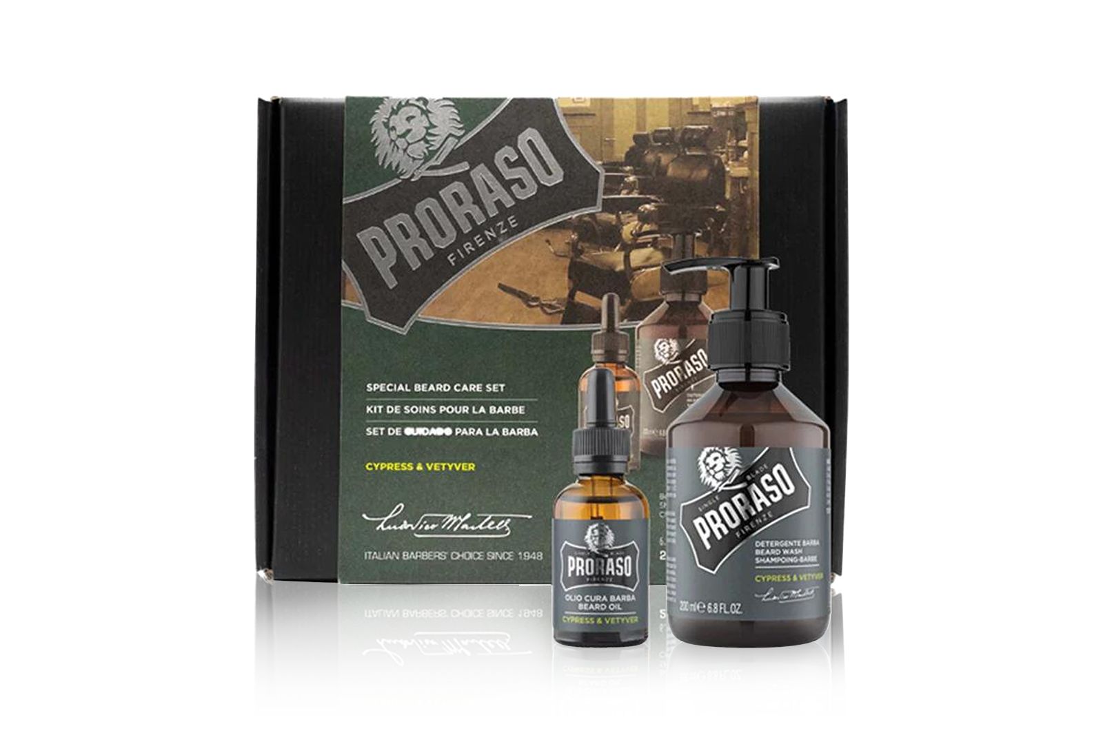 Proraso 2-Pc. Beard Care Set For Full Or Long Beards - Cypress & Vetyver Scent