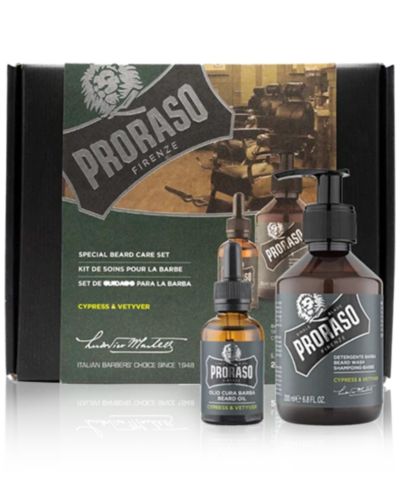 Proraso набор для ухода за бородой 2 шт. для полной или длинной бороды - аромат Cypress & Vetyver