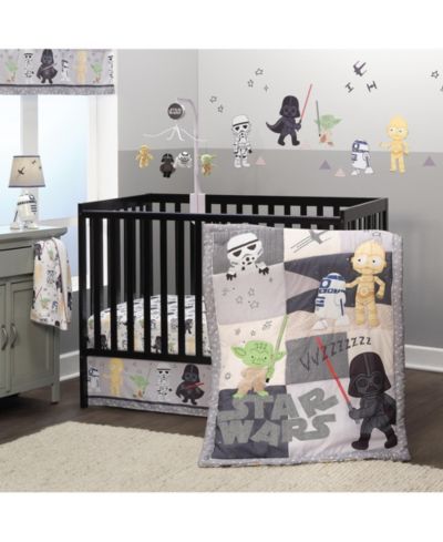 Lambs & Ivy Lambs and Ivy Star Wars Classic 3-Piece Baby Crib Bedding Set - Yoda/Darth Vader