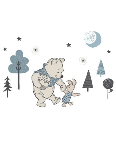 Настенные наклейки Disney Baby Forever Pooh Blue/Beige Bear от Lambs & Ivy