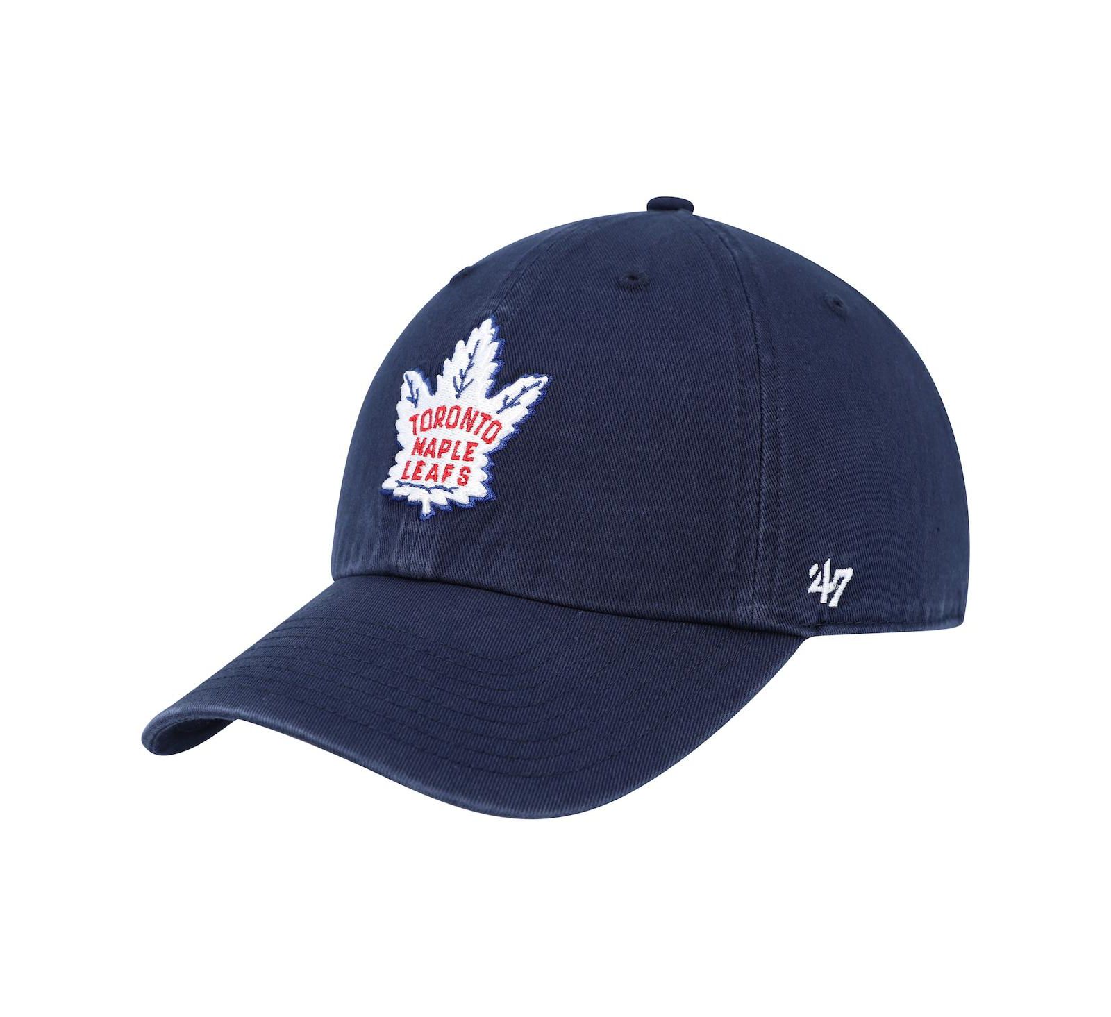 Мужская кепка '47 Brand Navy Toronto Maple Leafs Clean Up Adjustable Hat