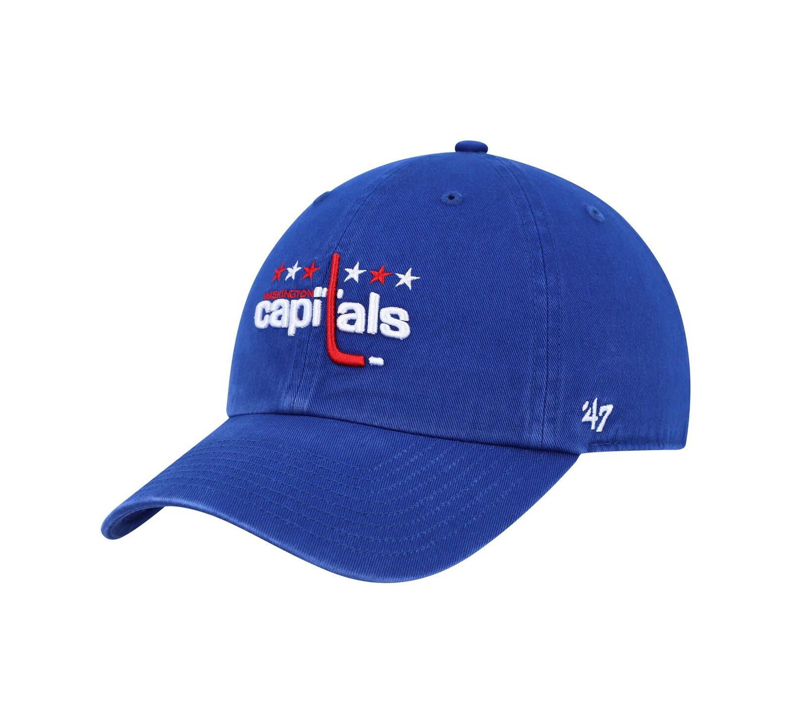 Men's '47 Brand Royal Washington Capitals Clean Up Adjustable Hat