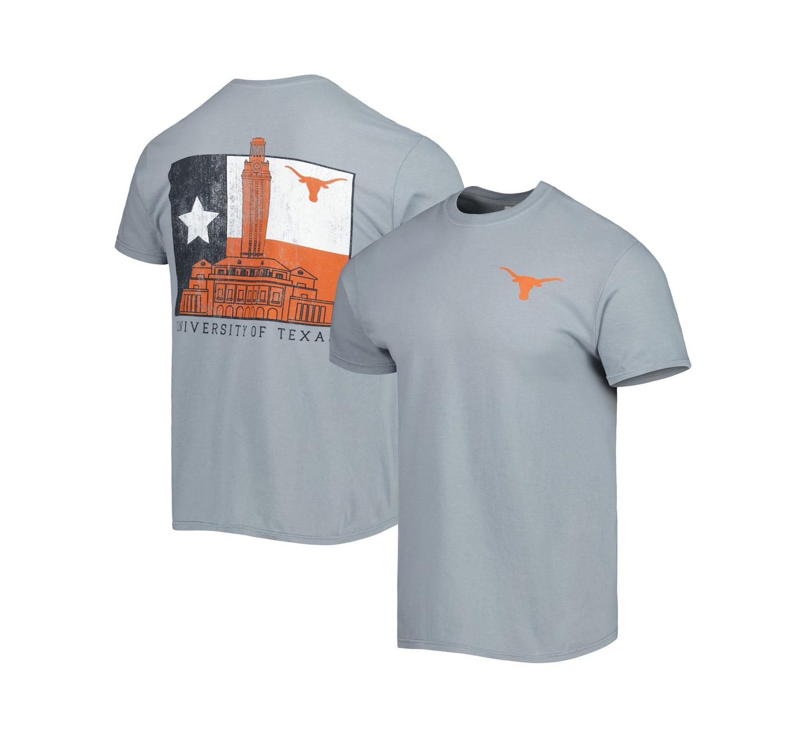 Мужская футболка Image One Texas Longhorns Hyperlocal Flag, серая