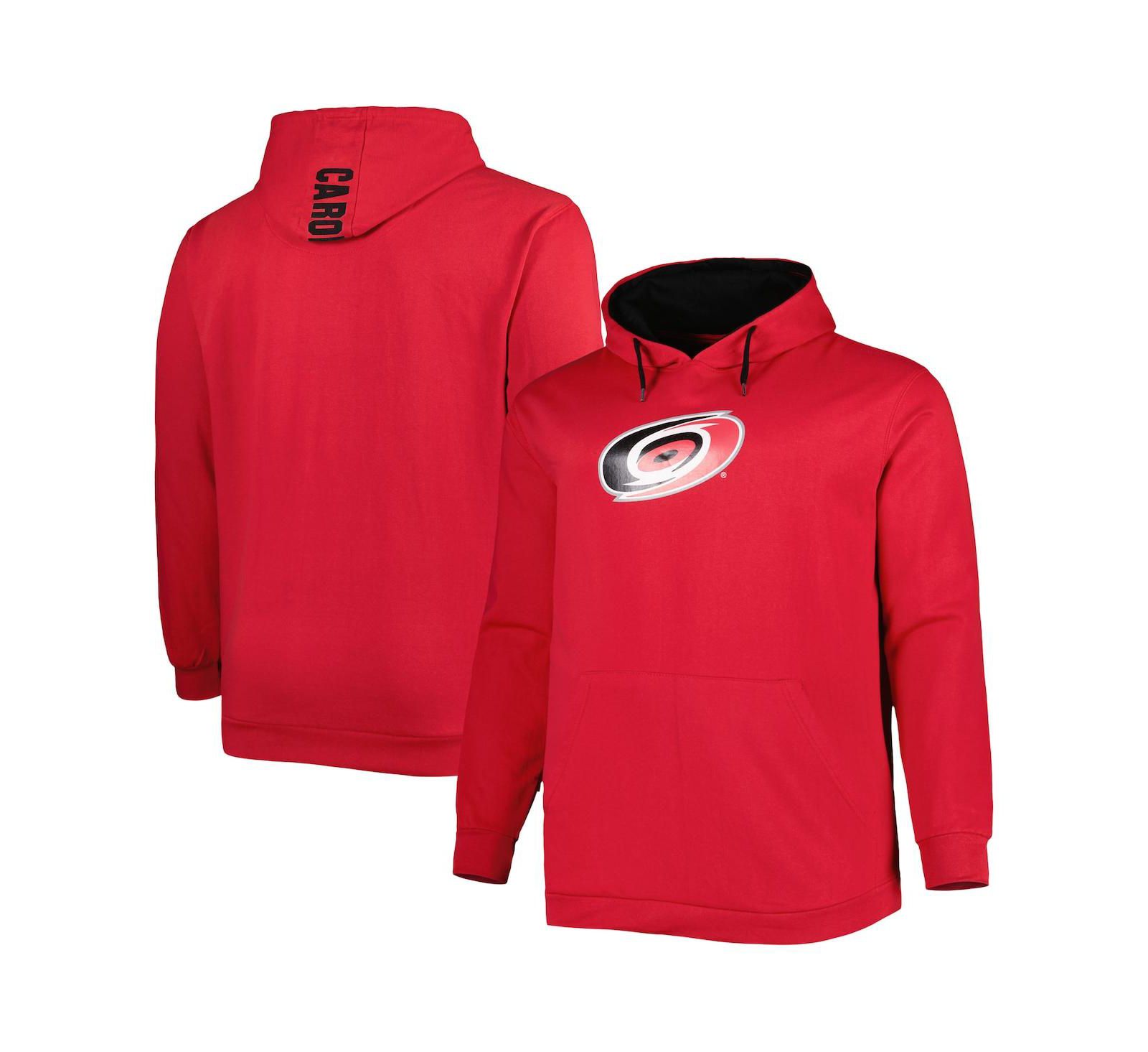 Мужское худи Profile Red Carolina Hurricanes Big and Tall Fleece Pullover