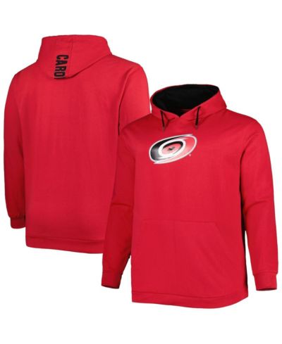 Мужское худи Profile Red Carolina Hurricanes Big and Tall Fleece Pullover