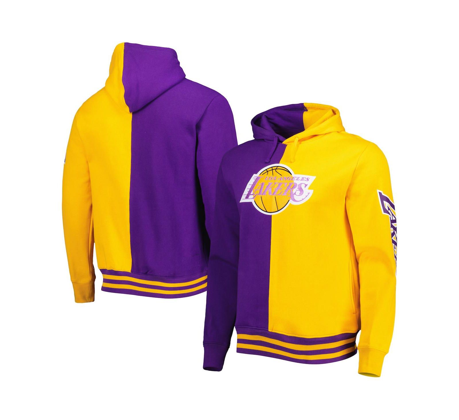 Мужское худи Mitchell & Ness Los Angeles Lakers Hardwood Classics Split Pullover