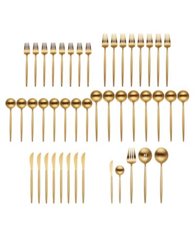 Hampton Forge Skandia Zephyr Satin 45 Piece Flatware Set
