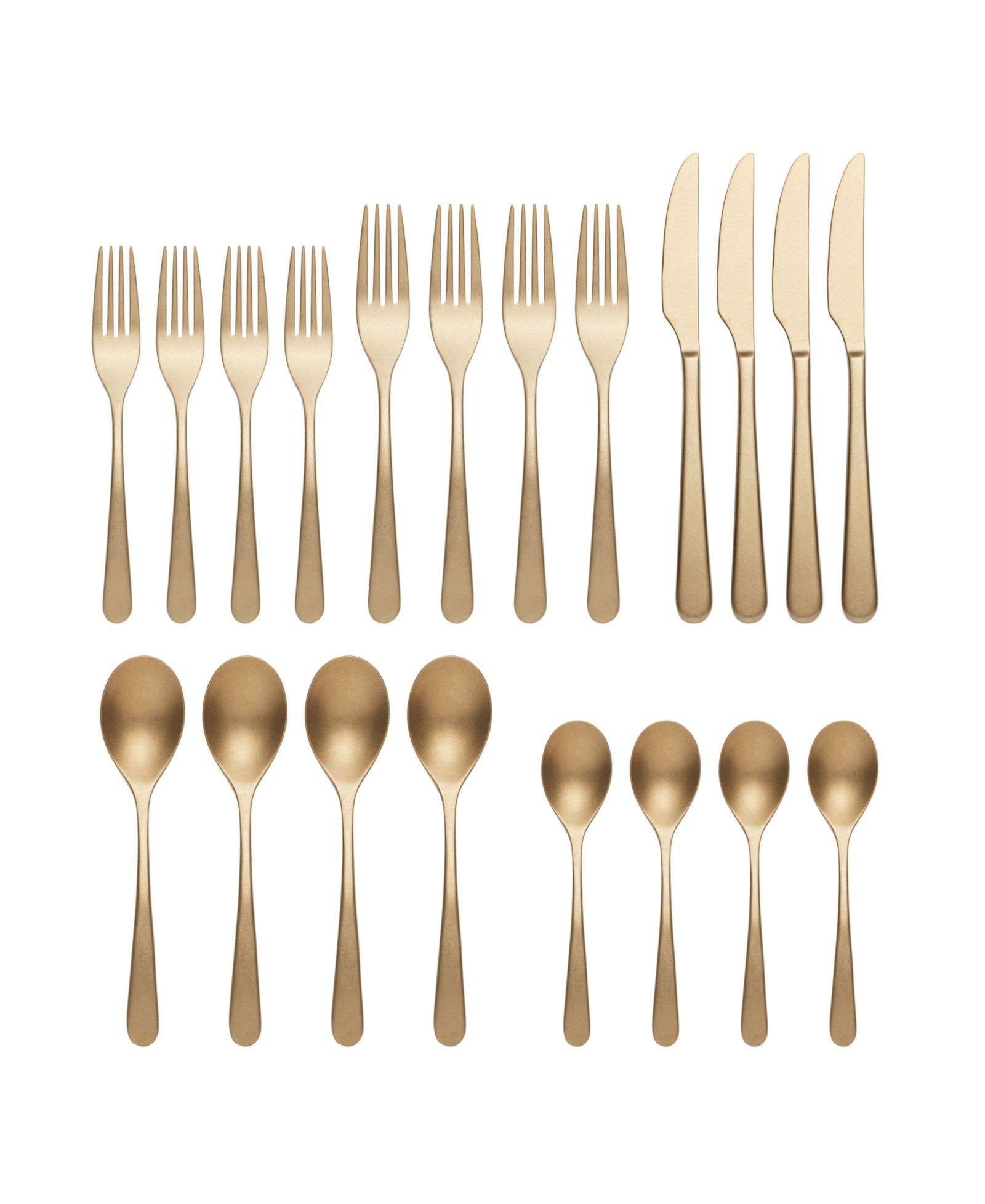 Набор столовых приборов Oneida Kenbrook Champagne Tumbled, 20 Piece, Service For 4