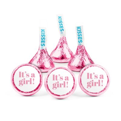 Шоколадные конфеты Just Candy It's a Girl Baby Shower Pink Hershey's Kisses, 90 Pieces