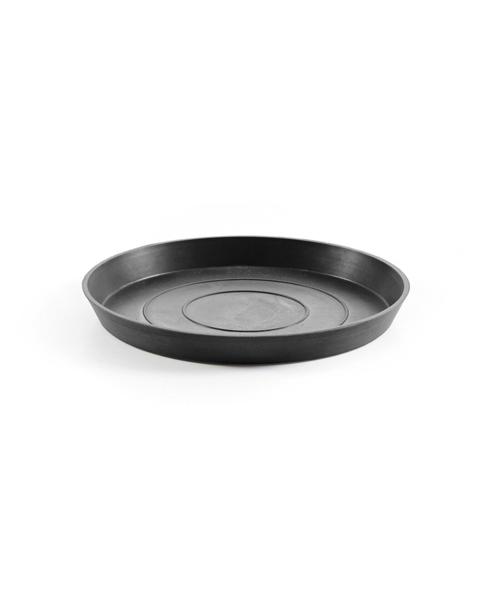 Ecopots Round Recycled Plastic Modern Indoor and Outdoor Planter, 14in